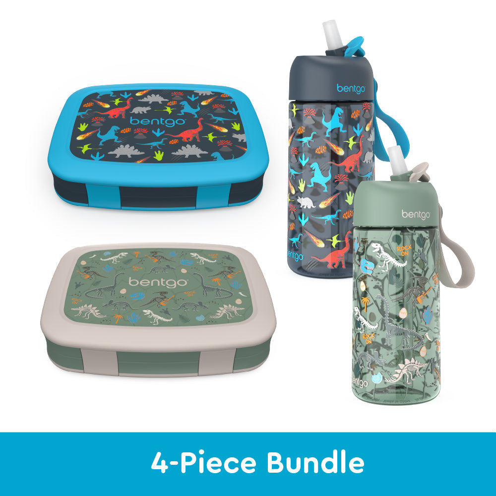 bentgo-kids-prints-lunch-boxes-and-water-bottles-v7 bentgo-lunch-box-bottle-bundle-dinsoaur-fossils-1.jpg